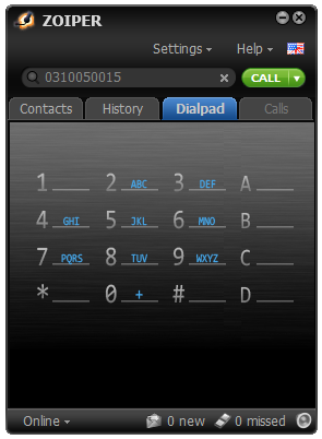 Zoiper conectat la ClickPhone